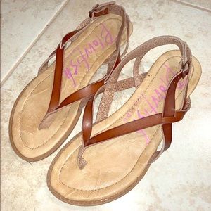 Blowfish sandals brown size 6